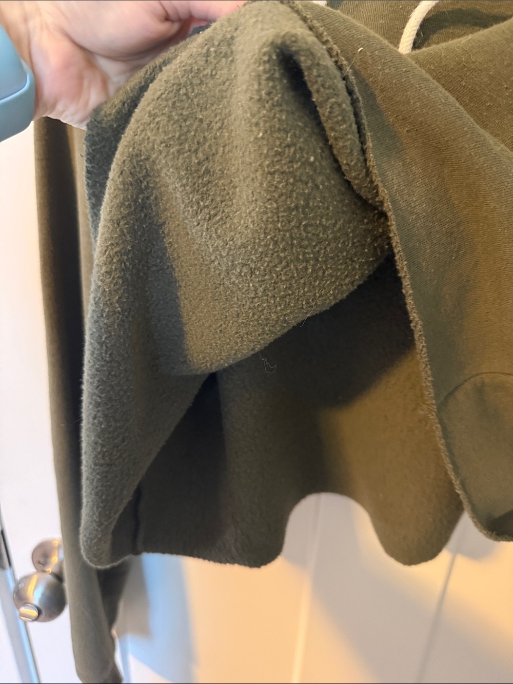 wild fable Olive Green Cropped Hoodie with Drawstring - Picture 5 of 5